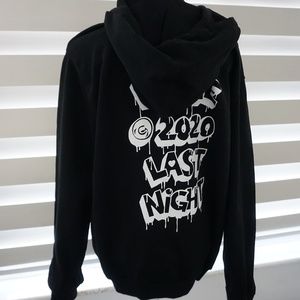 Off-White Oversized Hooded Black Full Zip Hoodie Sweater 2020 Last Night